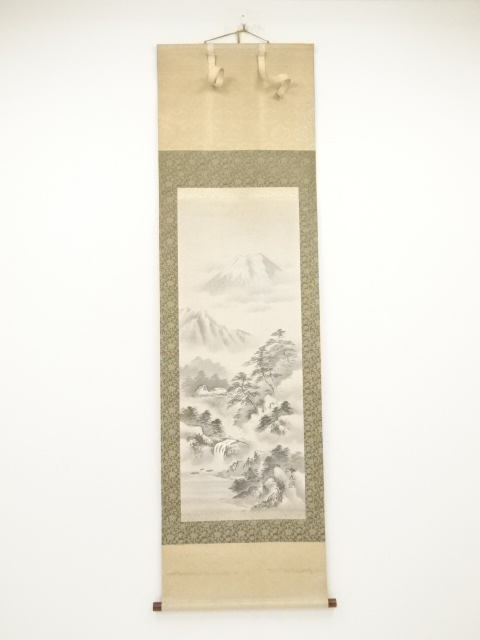 JAPANESE HANGING SCROLL / HAND PAINTED / CALLIGRAPHY 